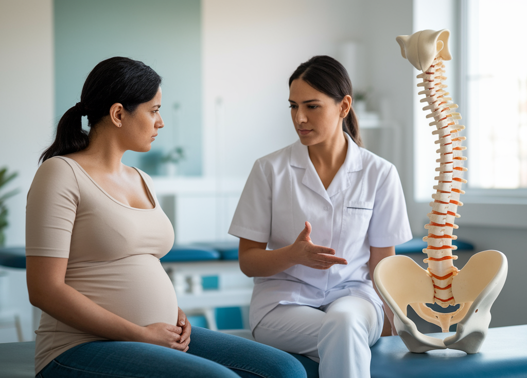 Postpartum tailbone pain relief explained by a physiotherapist using pelvic anatomy after childbirth