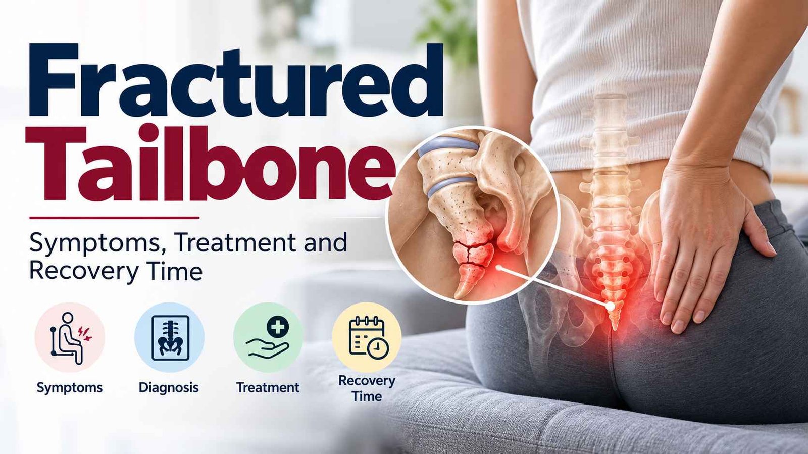 Fractured tailbone symptoms, diagnosis, treatment and recovery time